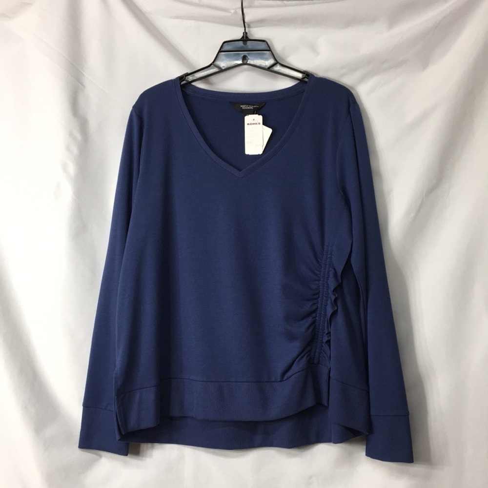 Simply Vera Vera Wang Women’s Medium Blue Sweater Size PL NEW With Tags